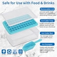 thumbnail image 2 of Ice Cube Tray with Lid and Bin for Freezer, Easy Release 55 Nugget Ice Tray with Cover, Storage Container, Scoop. Perfect Small Ice Cube Maker Tray & Mold. Flexable Durable Plastic, BPA Free, 2 of 5