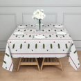 thumbnail image 3 of Christmas Square Tablecloth 60x60 Inch – Waterproof Polyester Printed Table Cover, Wrinkle Resistant & Washable for Kitchen Dining Picnic Party Decor, Single-v4-13, White, 3 of 6
