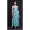 thumbnail image 4 of Bimba Robe Longue Maxi d'Été Imprimée à Col en V pour Femme, Tenue de Villégiature de Vacances - XX-Grand, 4 of 6