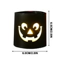 thumbnail image 3 of SDJMa Halloween Pumpkin Lights,Halloween Pumpkin Electronic Candle Decoration, Bright Flickering Electric Flameless Candles for Halloween Decor Home Porch Fall Decorations(A), 3 of 5