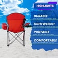 thumbnail image 5 of 2-Pack Camping Chairs with Built-in Ice Cooler, Portable Chair, Storage Pocket, Cup Holder, and Carry Bag Perfect for Camping, Tailgating, Fishing, Beach, and Lawn, 5 of 6