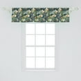 thumbnail image 2 of Ambesonne Floral Window Valance, Botanic Tropic Leaves, 54" X 12", Green and White, 2 of 3