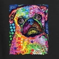 thumbnail image 2 of Funny Neon Pug | Dean Russo Art Animal Lover Ladies Racerback Tank Top, Black, Small, 2 of 6