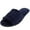 Navy Blue, variant on SLM Men's Plush Terry Open Toe Slippers Indoor Slide Slip On