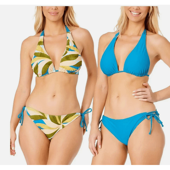 Hurley Women's Reversible Bikini 2-piece Set Swimwear Teal XS