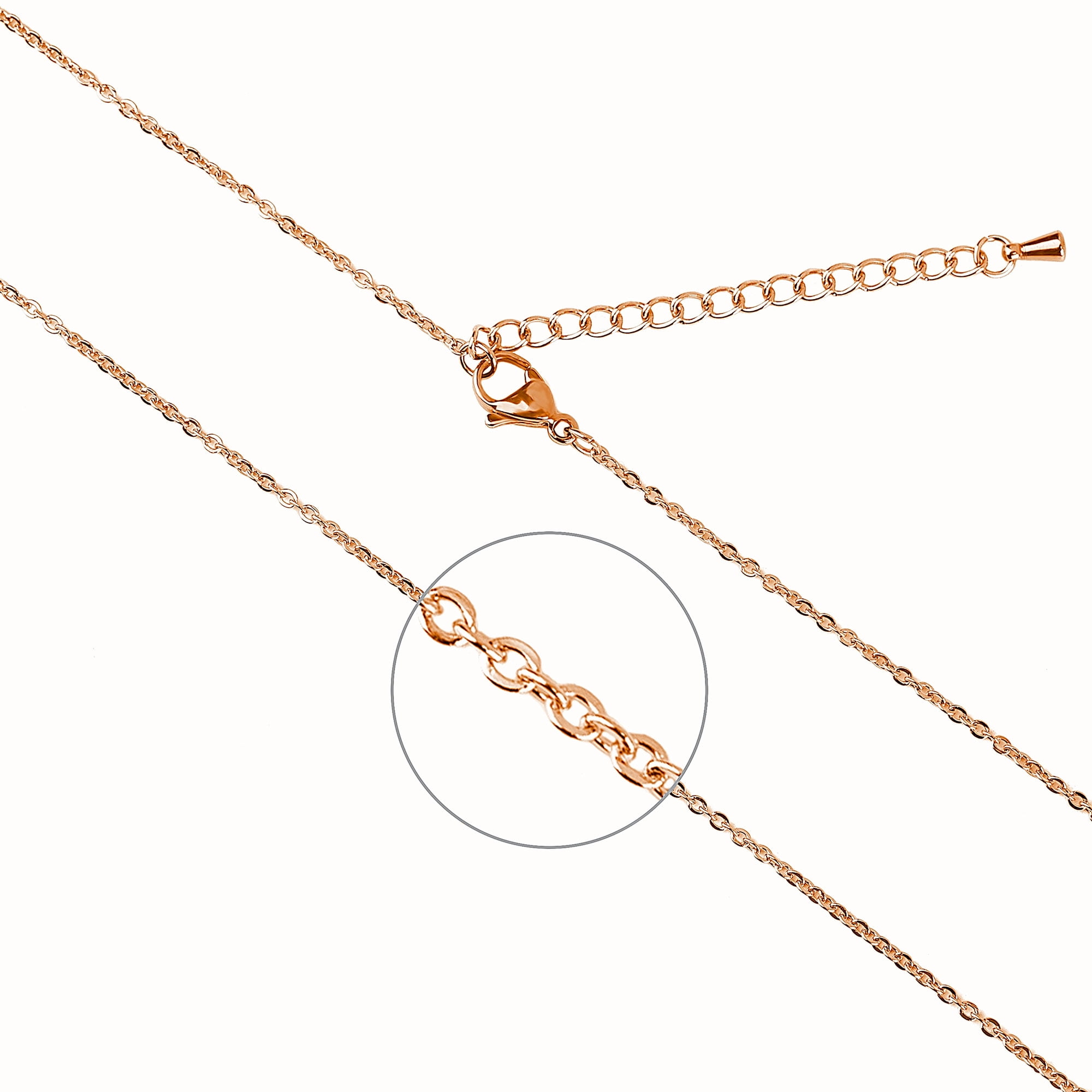 Anavia Round Aquarius Constellation Zodiac Star Sign Stainless Steel Rose Gold Disc 22mm Pendant Jewelry with Gift Box
