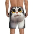 thumbnail image 4 of Lsque Cute Cartoon Kitten Mens Sleep Pajama Shorts,Short Pajama Pants, Cotton Ultra-Soft Knit-Large, 4 of 9