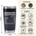 thumbnail image 6 of Boss Day Gifts for Boss Lady, 20oz Funny Boss Lady Tumbler, Boss Lady Nutrition Fact Gifts for Women Manager Coworker Employer, Best Boss Gifts For Women, Boss Retirement Gifts For Women (03), 6 of 6