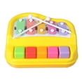 thumbnail image 1 of Children’s Xylophone Piano Toy, 5-Key Percussion Set with Tambourine, Color-Coded Musical Instrument for Ages 0-3, Hand-Eye Coordination Training, Yellow Design, 1 of 5