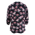 thumbnail image 2 of Alfani Womens Printed Knit Blouse, Black, 14, 2 of 2