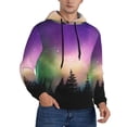 thumbnail image 2 of Sikiie Northern Lights Men's Hoodie, Essentials Hoodie, Sweatshirt, Pullover Hooded Sweatshirt for Men-X-Large, 2 of 7