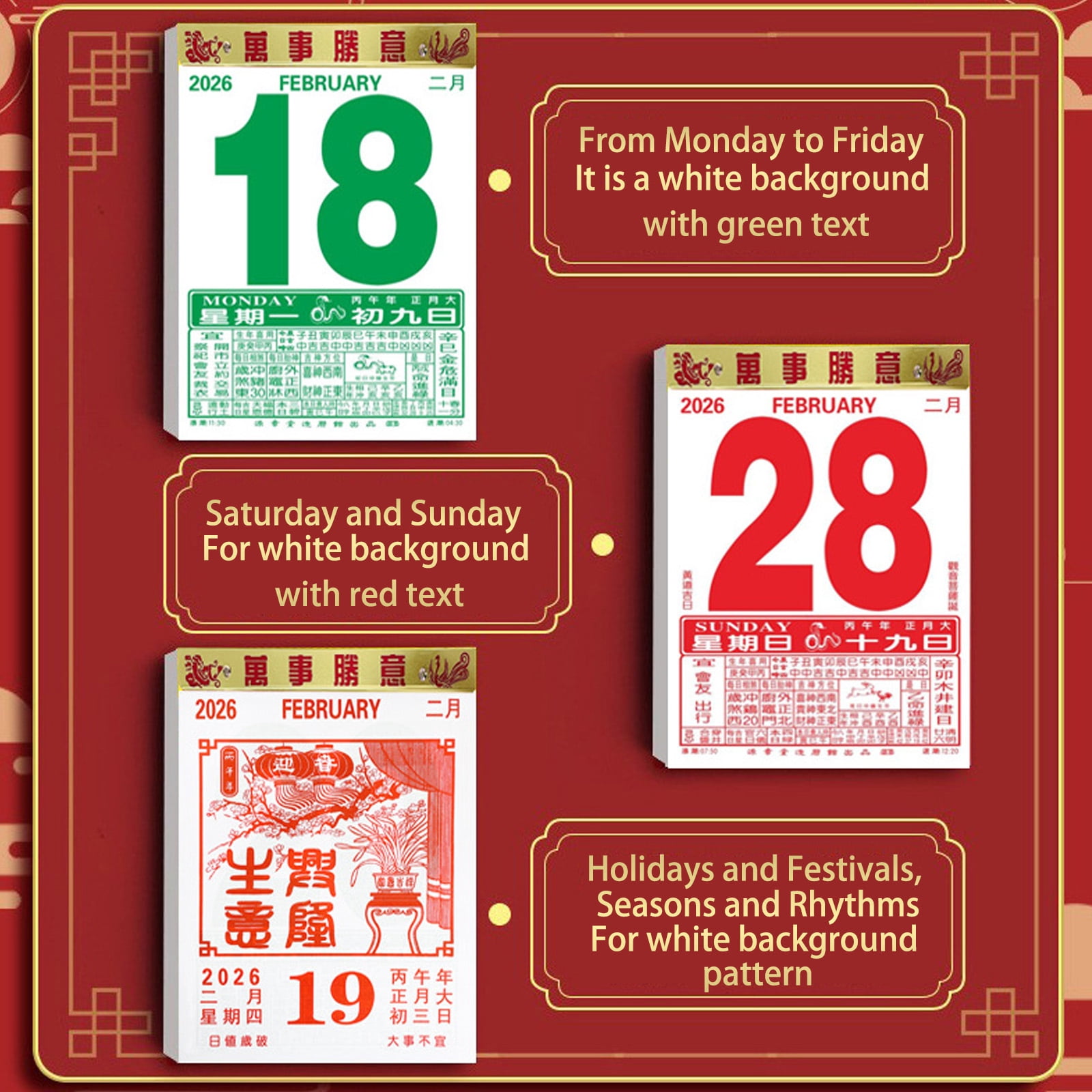 365-Day 2026 Horse Year Calendar Traditional Scheduling for Notes & Appointments