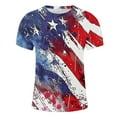 thumbnail image 4 of Up to 65% Off! Fmbrln Mens Plus Size 4th of july T-Shirts Fashion Short Sleeve Crew Neck Casual Loose Independence Day Print Tops Comfy Patriotic Tees, 4 of 5