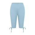 thumbnail image 4 of Women's Summer High Waisted Solid Color Capris Matching Slim Fitting Yoga Gym Pants, 4 of 4