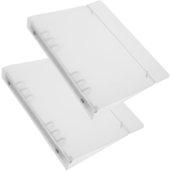 USHOBE 2-Pack Transparent 6-Hole Binder Notebook, 9.3 x 7.2 x 1.2 Inch Organizers for School and Office