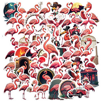 Multicolor Flamingo Stickers Waterproof Bird Stickers Vinyl Small Packaged for Notebooks Luggage Phones