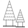 thumbnail image 3 of 2 Pack Sturdy Metal Xmas Card Holder - Tree Shape, 15+21 Clips, 2 Stands (44.5"/30"), Black, Home/Office Holiday Display, 3 of 11