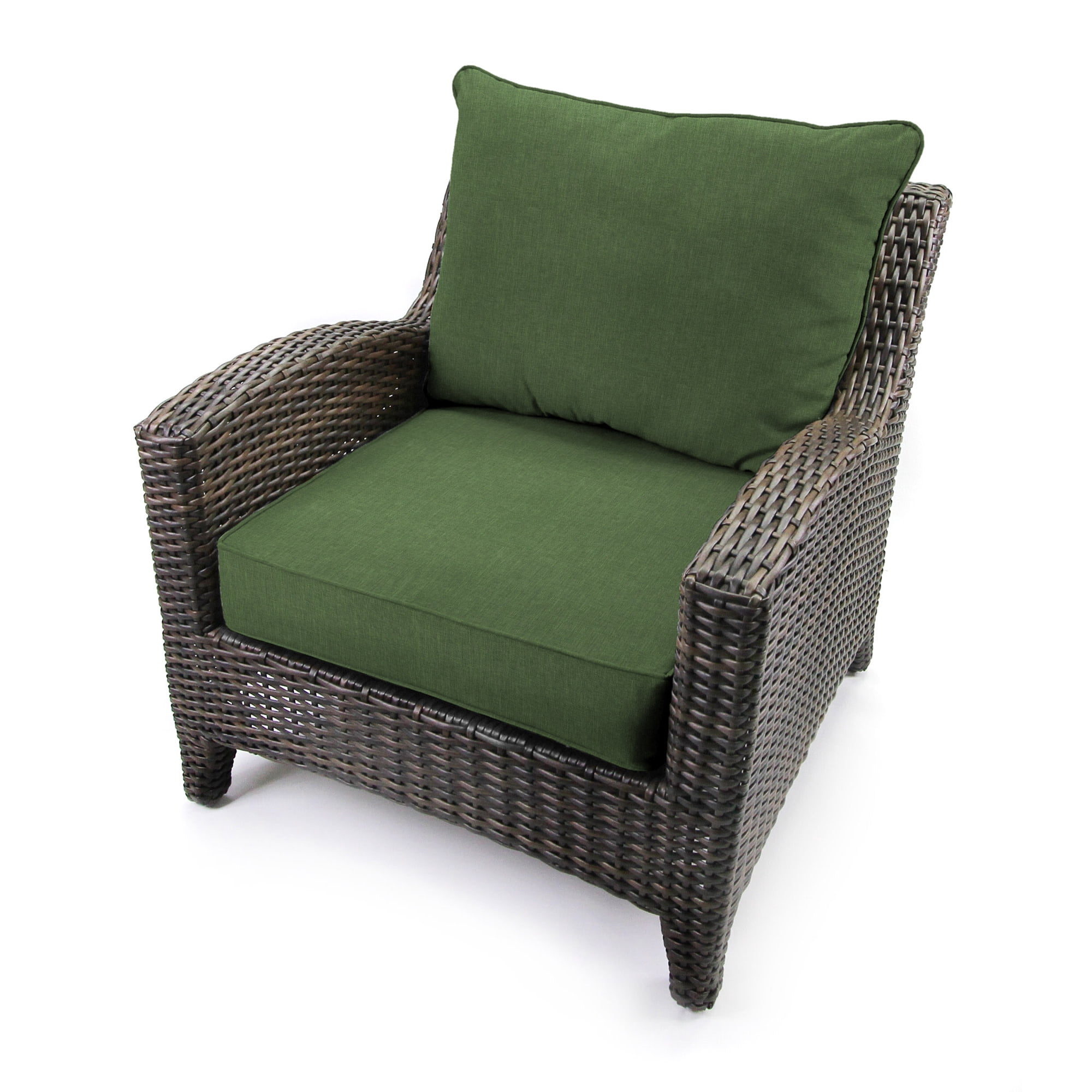 Jordan Manufacturing 46.5" x 24" Forest Green Solid Rectangular Outdoor Deep Seat Chair Cushion Set with Welt