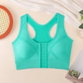 thumbnail image 6 of Women's Wireless Push Up Bra Seamless No Underwire Front Closure Bra Soft Breathable Comfort Wireless Bra Mint Green, Size L, 6 of 9
