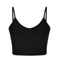 thumbnail image 3 of SNKSDGM Female Black Tank Top Woman Dressy Long Womens Tank Tops Loose fit Tank Tops for Women Strap Neck Shirt Summer Sleeveless Fitted Top 2025 Casual Solid Ribbed Tee. M, 3 of 6