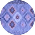 thumbnail image 1 of Ahgly Company Indoor Round Southwestern Blue Country Area Rugs, 5' Round, 1 of 4
