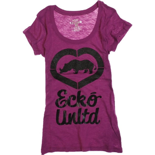 Ecko Unltd. Camiseta gráfica Hrt Rhino Glittery Scpnk para mujer, púrpura, pequeña Ecko Unltd. Camiseta gráfica