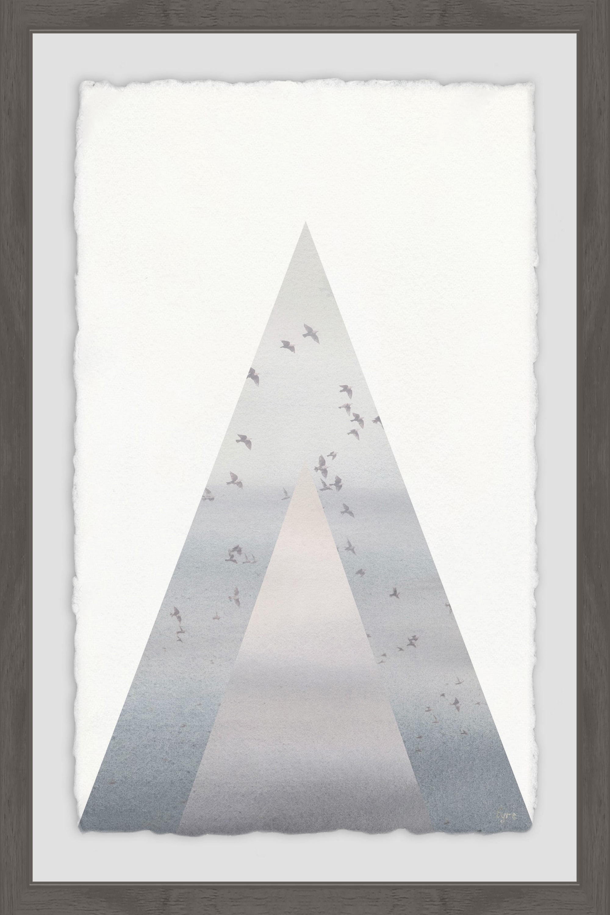 Triangle of Birds Framed Painting Print
