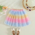 thumbnail image 2 of Akiihool Girls Skirts Girls Layered Rainbow Tutu Skirt Dance Dress Ruffle Tiered Clubwear (Multicolour,3-4 Years), 2 of 8