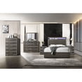 thumbnail image 2 of ACME Escher Wooden Eastern King Panel Bed with LED in Gray Oak, 2 of 4