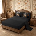 thumbnail image 4 of Erosebridal Autumn Pumpkin Bow 7-Piece Twin Bedding,Happy Fall Bedding Comforter Set,Black,Reversible, 4 of 6