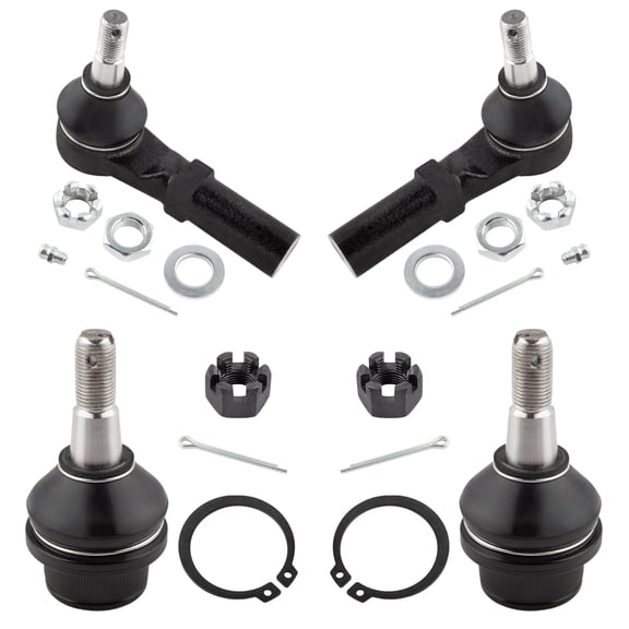 BOXI (2) Front Outer Tie Rods   (2) Front Lower Ball Joints Fit for Dodge Ram 1500 2002 2003 2004 2005 / K7411 ES3538