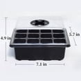 thumbnail image 2 of 12 Cells Seedling Starter Trays,Seed Starter Tray with Humidity Dome,Plant Germination Trays,Mini Green House Germination Trays,Plant Starter Kit for Seeds Growing Starting,(Black), 2 of 9