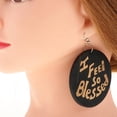thumbnail image 4 of African Women Earrings Natural Black Wooden Tribal Dangle Hip Hop Lady Ear Hooks I FEEL SO BLESSED, 4 of 8