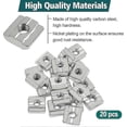 thumbnail image 4 of Pack Of 20 T-slot Nuts Slot 8 - Type B, M8 T-slot Carbon Steel T Slot Nut Set For Aluminium Profile Extrusion Slot 30 Series, 4 of 5