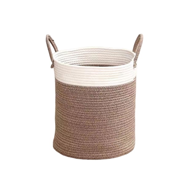 Inteprter Cesta de lavandería Cuerda de algodón Gran capacidad Bolsa de almacenamiento de ropa Organizador Reutilizable Contenedor de de ropa Almacenamiento y organización del hogar tipo 4 Inteprter HA066960-04