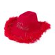 thumbnail image 4 of Sombrero de vaquero Jazz Top Hat Brillante Ligero Ala ancha Cómodo Moda Vaquera Rojo, 4 of 9
