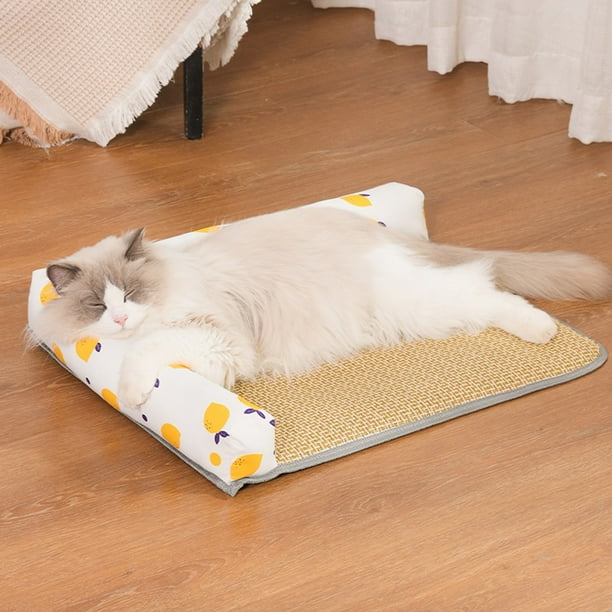 RKSTN Cat Bed Pet Mat Nest, Summer Cat Rattan Mat, Dog Mat Dog Nest Cooling Bed Anti-Skid Moisture-Proof Pet Supplies B