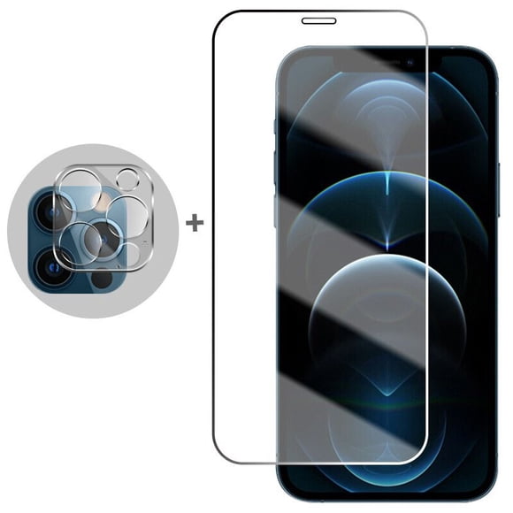 iPhone 14 Pro Max Screen Protector Tempered Glass Camera Lens Protector Shatterproof Full Coverage Tempered Glass Shield with Enhanced Edge