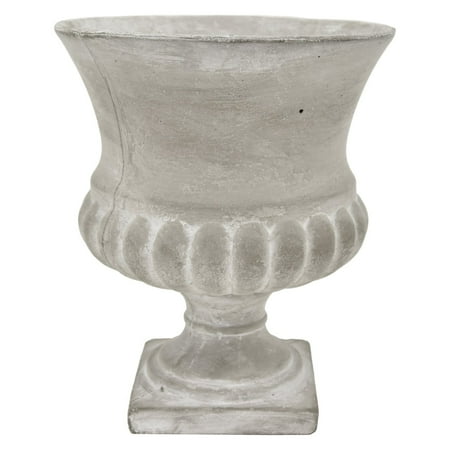 Footed Urn - Three Hands Large Gray Footed Garden Urn