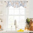 thumbnail image 4 of Retro Starfish Tie Up Valances Curtain, Adjustable Kitchen Wood Grain Valances for Windows Decor, Rod Pocket Short Curtains Set for Bedroom/Bathroom, 60"x18", 4 of 9