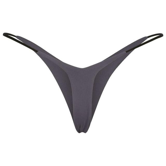 Charmgo String pour Femmes Taille Basse String Chaud pour Femmes Taille Basse Culottes Bikini à Double Couche String Léopard g-String Strings pour Femmes Gris G