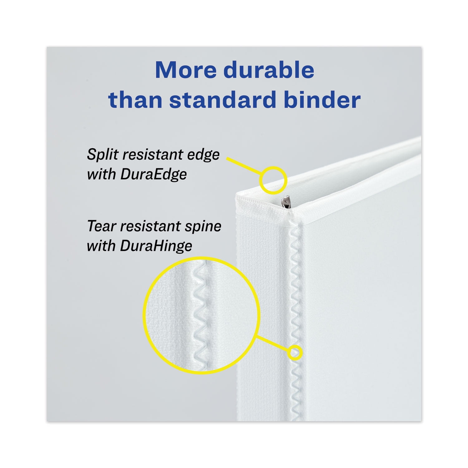 Avery Heavy-Duty View Binders, 3 Rings, 2" Capacity, 11x17, White