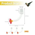 thumbnail image 2 of Unique Bargains Hummingbird Feeder Parts Flower L-Shaped Hummingbird Feeder Replacement for Hummingbird Feeders 3Pcs Outdoor Bird Feeder Accessories Red, 2 of 7