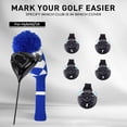 thumbnail image 2 of Golf Head Covers Knitted Woods Driver Fairway Hybrid Pom Pom Cover Washable Soft Kint Headcover 1 3 5 for Men Women Kids Sold in Separate, 2 of 7