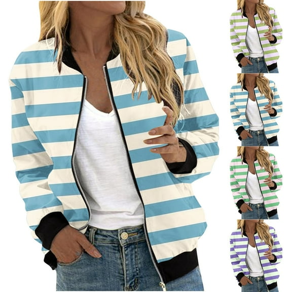 Women's Casual Fashion Printed Pocket Zippered Coat Jacket Outerwear, Long Sleeve Loose Fit Windproof, Spring Fall Winter Style | CSEONE,Army Green XL