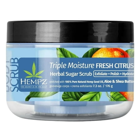 Hempz Triple Moisture Fresh Citrus Herbal Sugar Scrub 7.3oz