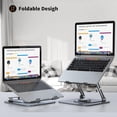 thumbnail image 3 of Laptop Stand for Desk Adjustable Computer Stand with ° Rotating Base Ergonomic Laptop Riser for Collaborative Work Foldable ; Portable Laptop Stand fits for All -; Lap, 3 of 8
