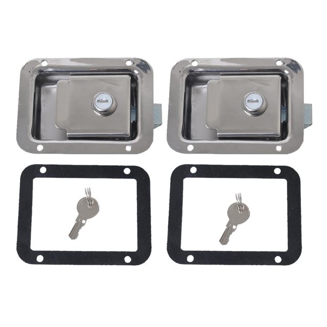 Caja de Herramientas de Acero Inoxidable 2 Piezas Perfecl Cerradura Manija Pestillo de Remolque