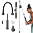 thumbnail image 1 of Synergee Cable Pulley System. 60" Cable, Tricep Rope & Straight Bar. Max Capacity 300lbs. Home Gym Machine for Upper Body Exercises., 1 of 6