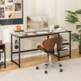 thumbnail image 2 of Costway 59"  Home Office Computer Desk Study Laptop Table Detachable Shelf Rustic, 2 of 10